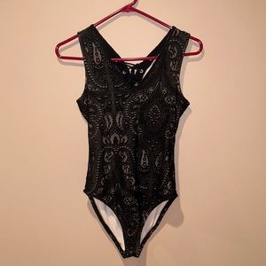 Kendall and Kylie Lace Tie Bodysuit size Small